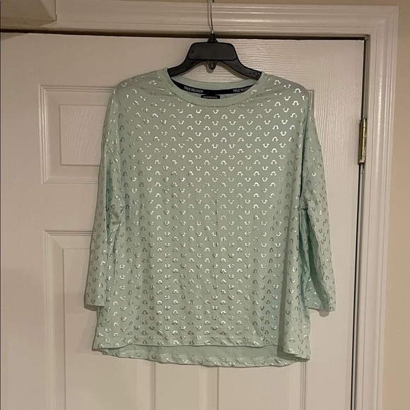 True Religion Tops - True Religion Light Green Long Sleeve Top